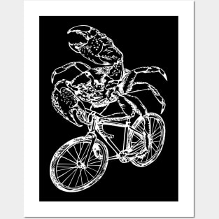 SEEMBO Crab Cycling Bicycle Bicycling Cyclist Biking Bike Posters and Art
